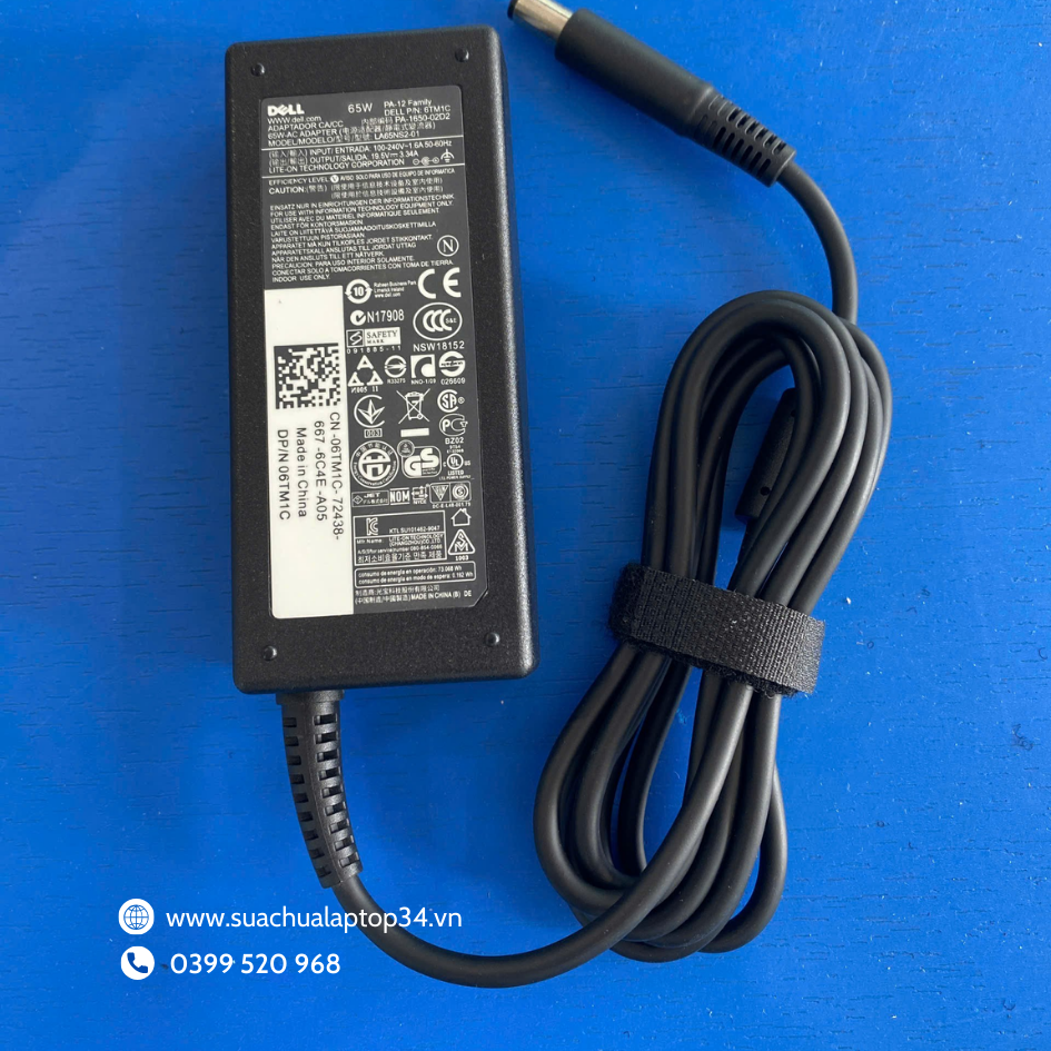 Sạc Dell chân to 9.5V 3.34A 65W