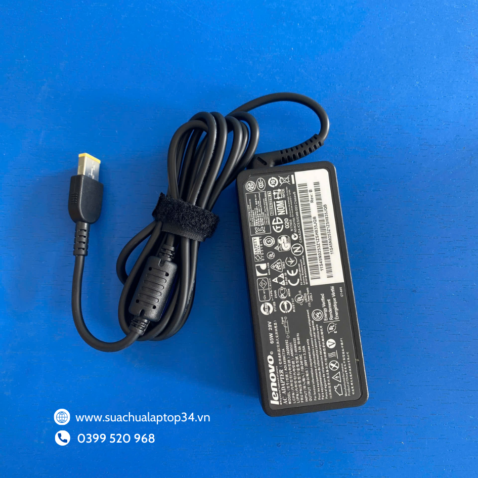 Sạc laptop Lenovo 65W 3.34A chan-USB